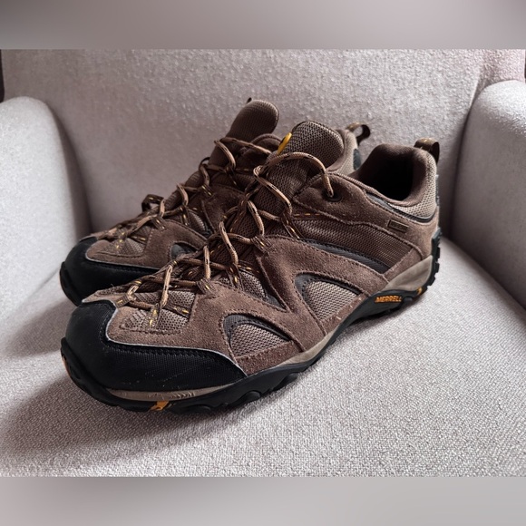 Merrell Other - Merrell Brown Leather Hiking Shoes Men Size 12 *read Description*